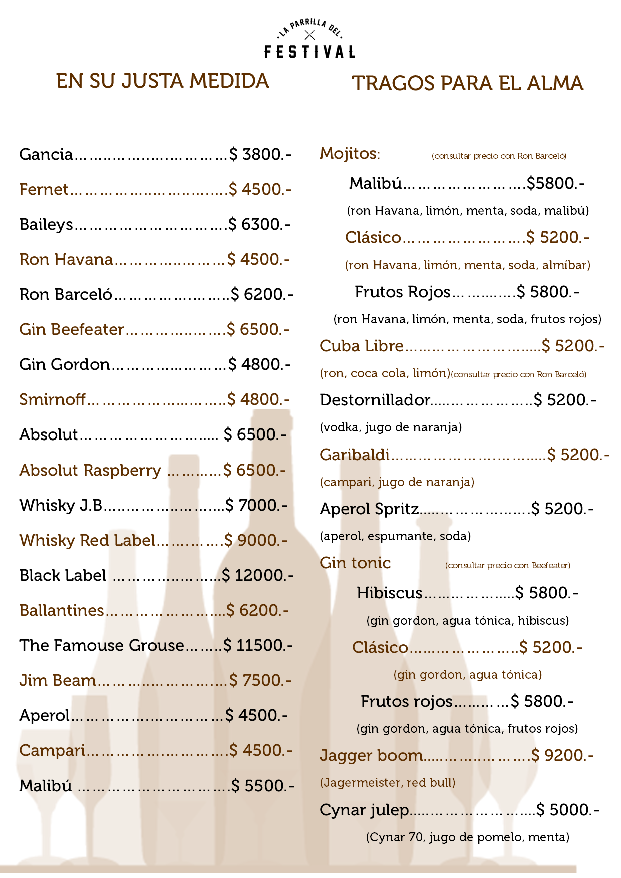 Carta de tragos 2